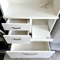 《売約済》【武蔵小山店】  ニトリ　NITORI　食器棚　キッチンカウンター　システムボード　カップボード　白物　キッチン 収納 大型 ファミリー　棚　レンジ台　検）レンジボード 🚚 運搬無料エリア有 / 品川区 リサイクルショップ ランバールーム 武蔵小山店 ◀︎ 武蔵小山パルム 戸越銀座 隣の画像