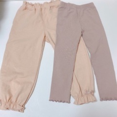 【停止中】 110cm 長ズボン　リボン　フリル　淡色