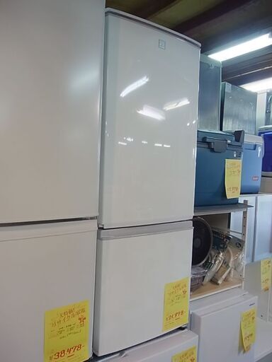 SHARP　シャープ　2ドア冷蔵庫　SJ-17E7-KW　167L　ノンフロン冷凍冷蔵庫　2019年製　白　ホワイト