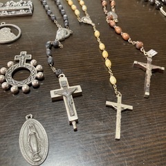 【まとめ売り】ロザリオネックレス　キリスト　ペンダントトップ　ロザリオリング　聖母マリア様　十字架　クロスの画像