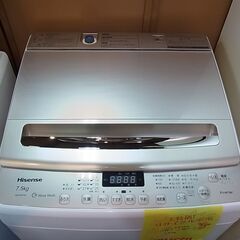 分解清掃済！　Hisense　ハイセンス　7.5ｋｇ　全自動電気洗濯機　HW-DG75A　2021年製　インバーター　静音タイプ　風呂水ポンプ