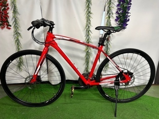 No.176 クロスバイク最新モデル 700×25C シマノ製21段変速 高級アルミ仕様 ディスクブレーキ 整備済み