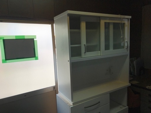 ニトリ　食器棚　ホワイト　コンセント2箇所　美品！