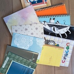 【差し上げます】文房具・ノート、クリアファイル、下敷きなどまとめての画像