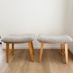 1人用椅子2脚の画像