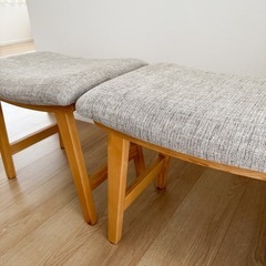 1人用椅子2脚の画像