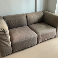 無印良品 MUJI 2人掛け アーム付 ソファ 2シーターの画像