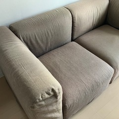 無印良品 MUJI 2人掛け アーム付 ソファ 2シーターの画像