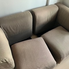 無印良品 MUJI 2人掛け アーム付 ソファ 2シーターの画像