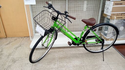 店長特別値引き★ジモティ割あり★  自転車　一般 27インチ みどり クリーニング済み TJ7683