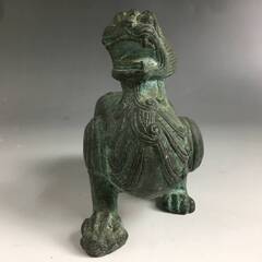 🔷🔶🔷UNY15/56 中国古玩 青銅器 古銅製 獣形置物 重さ575g