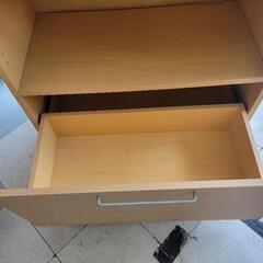 引出し付き　ローシェルフ　キャビネット　小物入れ　ラック　中古　リサイクルショップ宮崎屋住吉店25.7.28の画像
