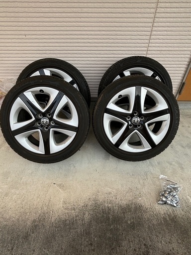 50プリウス前期　純正17インチホイール、タイヤ、ナット