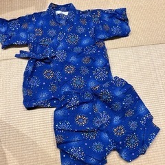 花火柄　青　95 甚平