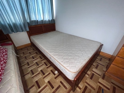 ベッドフレーム＋コイルマットレス2セット