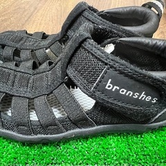 branshes サンダル　黒　17センチ