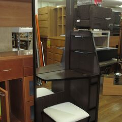 R484 国産 鈴木木工家具 全身ミラードレッサー、椅子セット、...