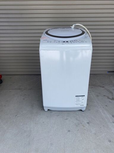 東芝　８k　洗濯機　洗濯乾燥機 東芝 ZABOON 8.0kg 乾燥容量 4.5kg シルバー AW-8V6