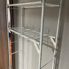 【値下げ】ランドリーラック タオル掛けあり 洗濯ラックの画像