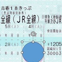 青春１８きっぷ 夏　４回分 （あんしん決済変更も対応可能）