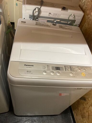 ☆中古￥11,000！Panasonic　5.0kg洗濯機　家電　NA-F50B12型　幅56㎝ｘ奥行57㎝ｘ高さ88㎝　【BG215】