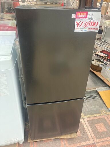 ☆中古￥13,800！maxzen　117㍑2ドア冷蔵庫　家電　JR117ML01GM型　2023年製　幅47㎝ｘ奥行51㎝ｘ高さ114㎝　【BG217】