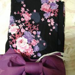 【お取引中】女の子　浴衣　150センチ　帯付きの画像