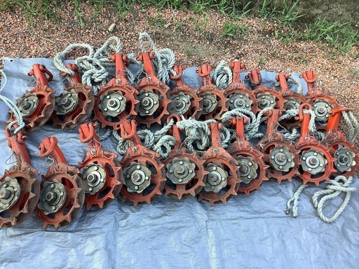 売約済み⚠️ジグザク滑車20個付‼️ウインチ・集材機・林業・原木