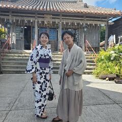 沖宮で、着物ランチ会 − 沖縄県