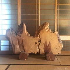 引き取り価格 8万円から値下げ 衝立　一枚板　パーテーション　間仕切り　玄関　銘木 玄関  和風　飾り物の画像