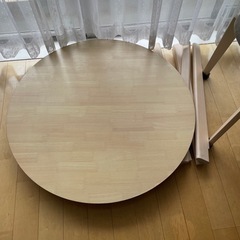 北欧風2人掛けダイニングテーブルセット(3点) 丸テーブル/ LOWYA   の画像