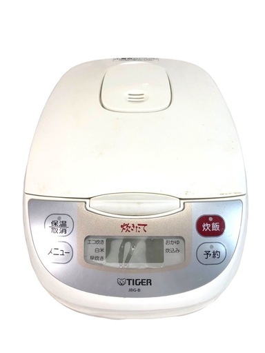 TIGER タイガー JBG-B100 マイコン 炊飯ジャー アーバンホワイト WU 1.0l 5.5号炊き 炊飯器 100V 中古 生活家電 調理 機器 炊き立て 動作品