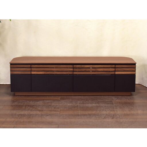 【1/26受渡完了】≪zyt1553ジ≫ DINOS/ディノス ロータイプTVボード 幅150cm DSM-L158 AlusStyle/アルススタイル TV台/ルーバーデザイン/ウォルナット 60706-13