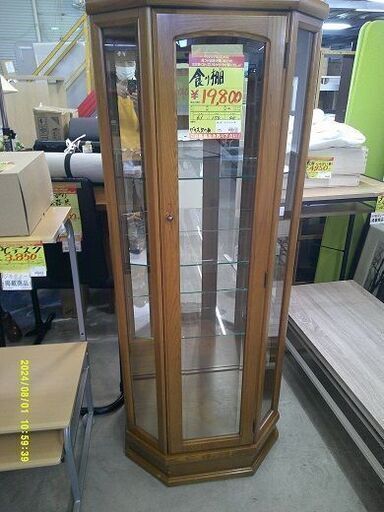 ID:G60478930　 飾り棚（棚板ガラス一部欠け有り）