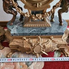 ♥️Tiche ティケ♥️ ロココ調 エンジェルワイン祭り 置物 イタリー製 置時計 天使 エンジェル フレア フルールデリス バロック調 装飾