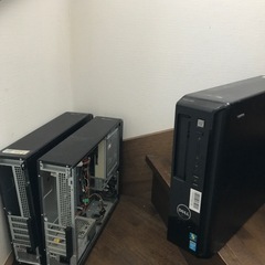無料パソコンケース　10台ほど　電源付き 鉄スチールの画像