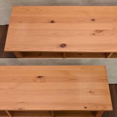【ヤ取終了11/3】≪zyt1554ジ≫ IKEA/イケア コンソールテーブル HEMNES/ヘムネス 157x40cm 50353004 ナチュラル色 棚/シェルフ/サイドボード/木製家具/中古家具/宮城県仙台市 60708-04の画像