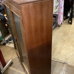 万代店 レトロガラス戸棚 飾り箪笥の画像