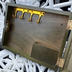 キーケース フォトフレーム キーボックス カントリー アクセサリーボックス 鍵入れ アクセサリー入れの画像