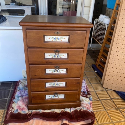 家具　カントリー　アンティーク　タイルタンス　チェスト