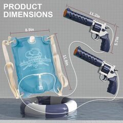 水鉄砲 電動 バックパック 電動水鉄砲 水ピストル 水鉄砲 子供 水鉄砲 リュック ウォーターガン サマータイム 子供 タンク ダブルリボルバー超強力 飛距離8-10m 大容量1000CC プール おもちゃ 夏の定番 夏祭り ビーチ プール 水遊び おもちゃ かわいい お風呂　卸ます　転売OK　　倒産品　まとめ売り　ネット商材　アマゾン引き上げ商品　メルカリ　副業の画像