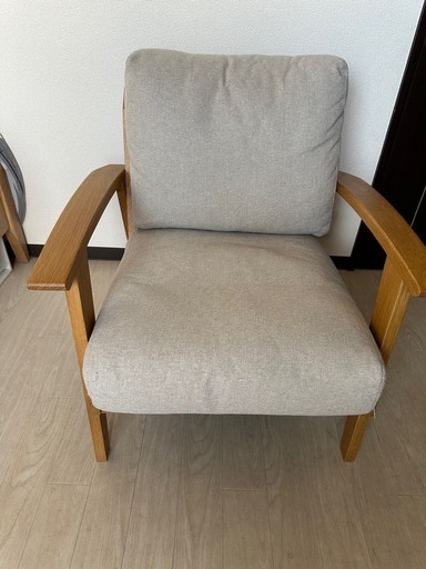 値下げ！【定価5万】BOTHY Canvas Sofa 1P オーク無垢材