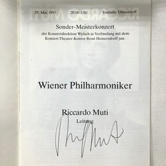 超レア❷／リカルドムーティ直筆サイン入り！　ウィーンフィル199...