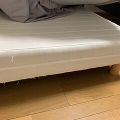 直接引き取り限定 脚付きマットレスベッド 2分割マットレスの画像