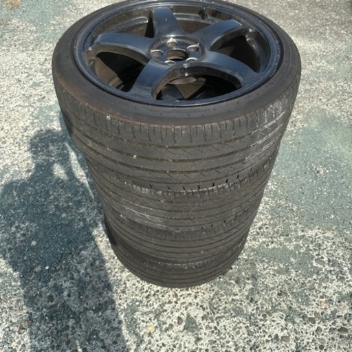 PCD100エンケイホイールタイヤ付き