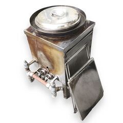 24Y501 ジ  業務用 茹で麺機 サイドテーブル付 都市ガス用 厨房機器 中古品の画像