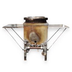 24Y501 ジ  業務用 茹で麺機 サイドテーブル付 都市ガス用 厨房機器 中古品の画像