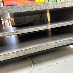 テレビ台/グレーと木目調の画像
