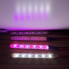 10cm LEDテープ  カラー  ホワイト2本、パープル2本セット