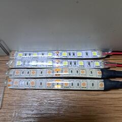 10cm LEDテープ  カラー  ホワイト2本、パープル2本セットの画像